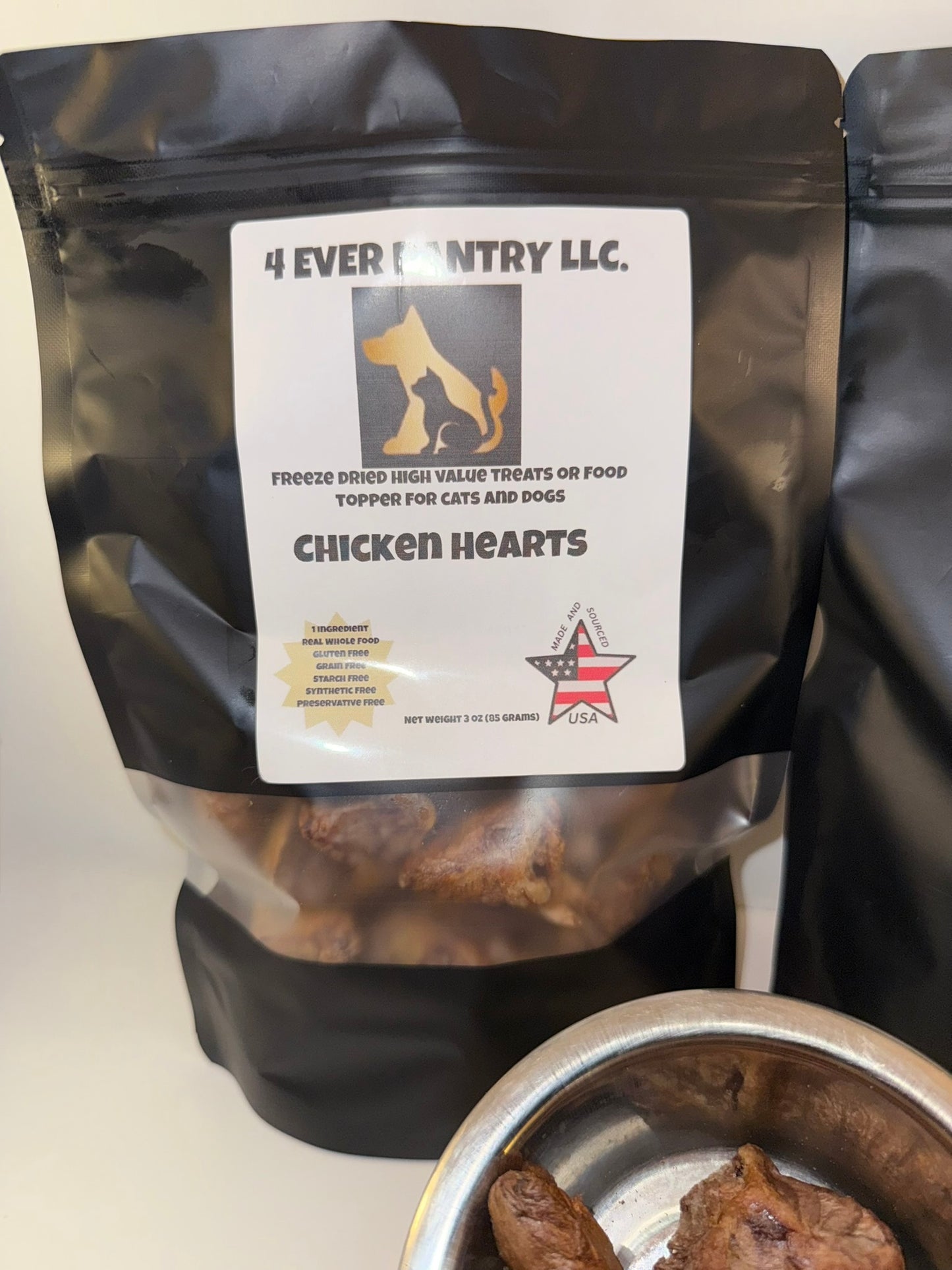 Chicken Hearts - Single Ingredient Freeze-Dried Dog & Cat Treats
